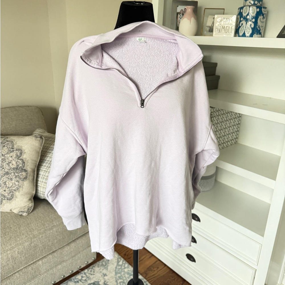 Aerie Light Purple Half-Zip Women's Sweater